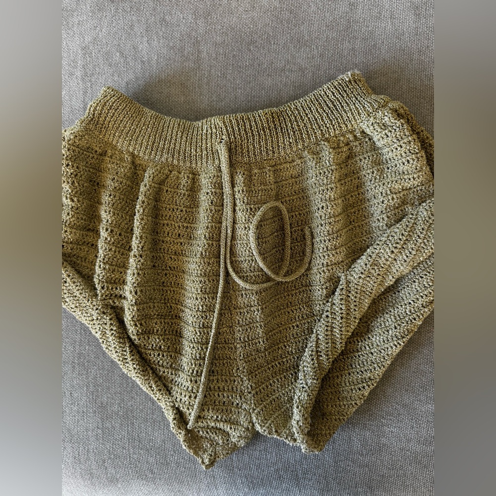 ONE TEASPOON gold knit shorts 8